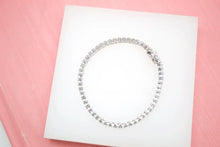 Load image into Gallery viewer, 18K Gold Filled Tennis Bracelet: Rhodium