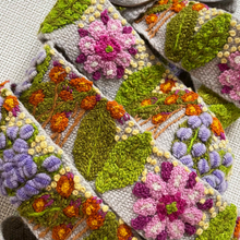 Load image into Gallery viewer, Freshwater Floral Embroidered Wool Belt: Small