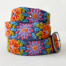 Load image into Gallery viewer, Prairie Flowers Embroidered Wool Belt: S