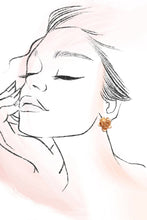 Load image into Gallery viewer, MATTE GOLD FLOWER STUD EARRINGS | 80E61095: MATTE GOLD