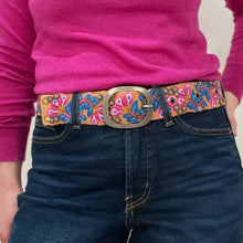 Load image into Gallery viewer, Four Seasons Floral Embroiderd Wool Belt: Small