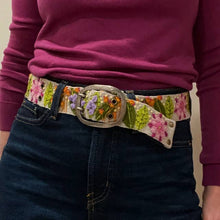 Load image into Gallery viewer, Freshwater Floral Embroidered Wool Belt: Small