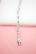 Load image into Gallery viewer, 18K Gold Filled Tennis Bracelet: Rhodium