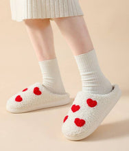 Load image into Gallery viewer, SOFT PLUSH MUSHROOM HEART RAINBOW WARM SLIPPERS | 40SP014: BOW PINK / Medium