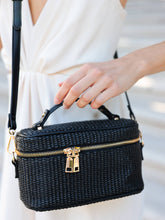 Load image into Gallery viewer, JOSEPHINE BOXY TOP HANDLE SHOULDER BAG: BLACK