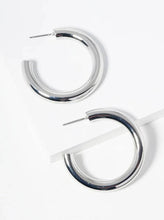 Load image into Gallery viewer, 18K Gold Dipped 35mm Bold Open Hoop Earrings: Gold
