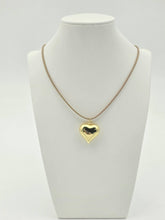 Load image into Gallery viewer, BEIGE ADJUSTABLE LEATHER CORD NECKLACE GOLD HEART   NC-SJ2006
