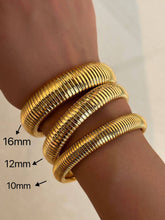 Load image into Gallery viewer, 18K Gold Plated Bangle Bracelet: 10mm
