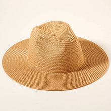 Load image into Gallery viewer, Regular Womens Summer Straw Sun Hat: Brown
