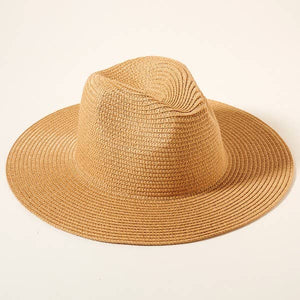 Regular Womens Summer Straw Sun Hat: Brown