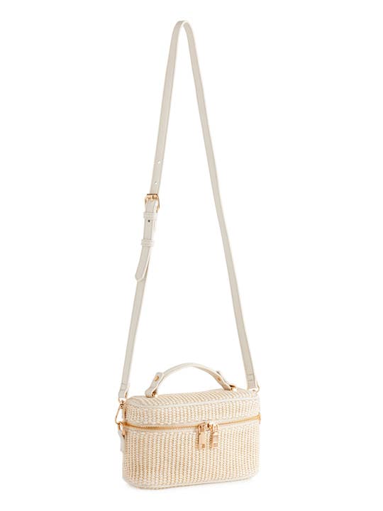 JOSEPHINE BOXY TOP HANDLE SHOULDER BAG: IVORY