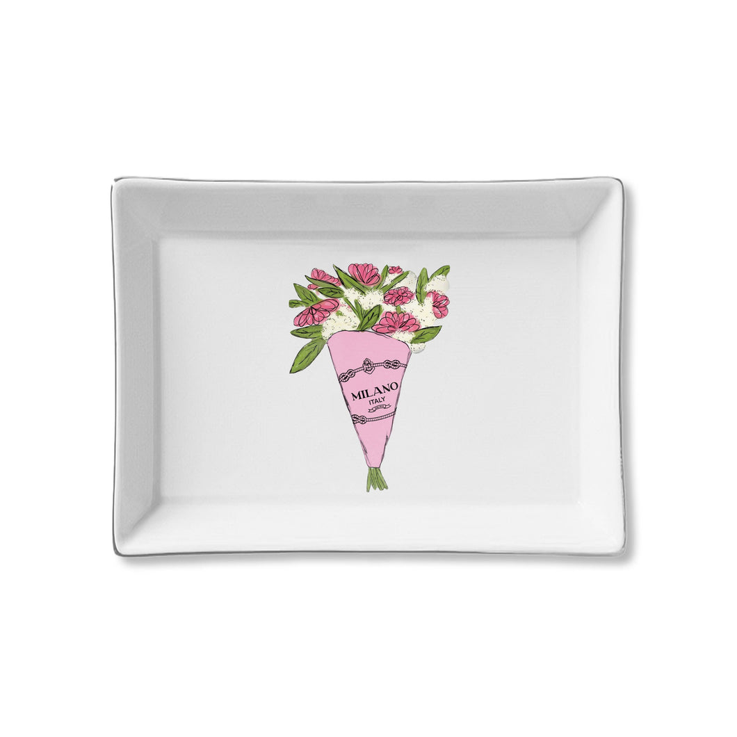 Ceramic Tray- Bouquet Milano