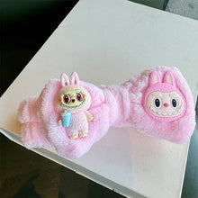 Load image into Gallery viewer, Cute labubu monster wash SPA headband makeup headband: Pink
