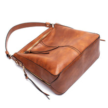Load image into Gallery viewer, Women&#39;s shoulder bag large capacity Soft leather handbag: Brown / With coin purse
