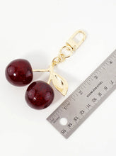 Load image into Gallery viewer, 18K-Gold-Dipped Large Sparkling Cherry Bag Charm: Gold

