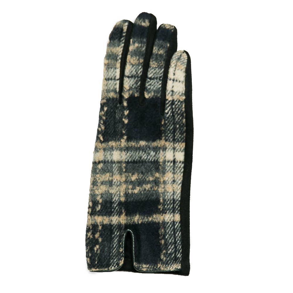 Dawn Plaid Glove - Soft & Cozy - Fall 2025: Black