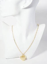 Load image into Gallery viewer, 18K-Gold-Dipped 25mm Hollow Puffy Heart Pendant 18-inch Necklace: Gold
