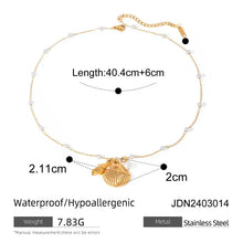 Load image into Gallery viewer, Shell Sea Pearl 18K Gold Plated Stainless Steel Necklace
