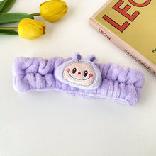 Load image into Gallery viewer, Labubu plush face wash makeup headband SPA headband: Blue 1
