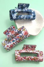 Load image into Gallery viewer, JUMBO FLORAL RECTANGLE HAIR CLAW CLIPS | 40H936: B
