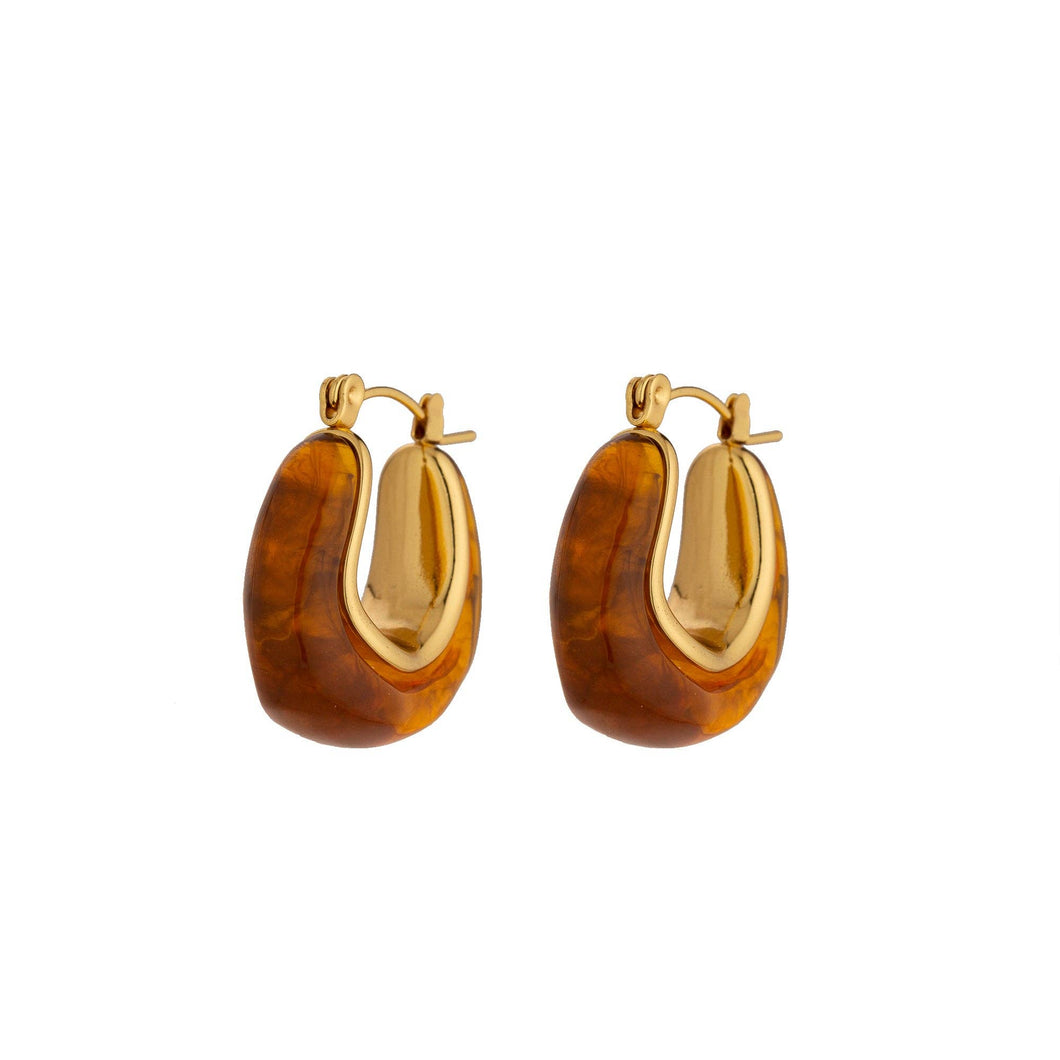 Chic Gold Statement hoop Earring Earring-00339