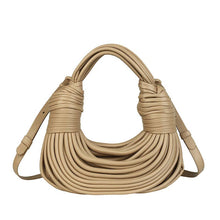 Load image into Gallery viewer, Women&#39;s Double Knot crossbody bag hand-woven handbag: Gold
