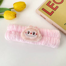 Load image into Gallery viewer, Labubu plush face wash makeup headband SPA headband: Blue 1
