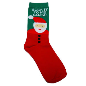 Holiday Socks- 50% off $3 Sale- Christmas 2023: Santa Black