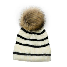 Load image into Gallery viewer, Elizabeth Hat- 3 Colors- Holiday 2023: Black with White
