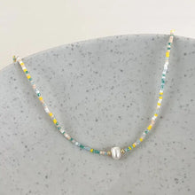 Load image into Gallery viewer, Bohemian Fresh Water Pearl Beaded Necklace: Light Blue
