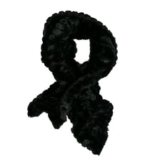 Load image into Gallery viewer, Faux Fur Key Hole Scarf- 4 Colors- Holiday 2023: Black Chinchilla
